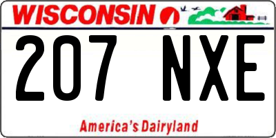 WI license plate 207NXE