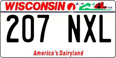 WI license plate 207NXL