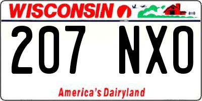 WI license plate 207NXO