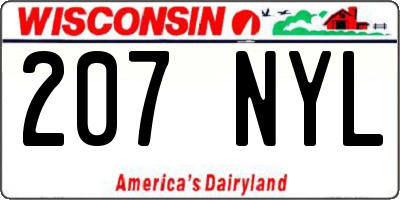 WI license plate 207NYL