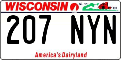 WI license plate 207NYN