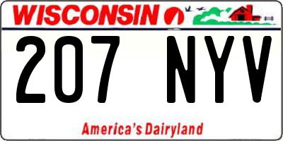 WI license plate 207NYV