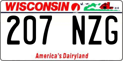 WI license plate 207NZG