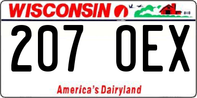 WI license plate 207OEX