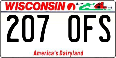WI license plate 207OFS