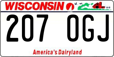 WI license plate 207OGJ