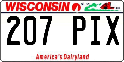 WI license plate 207PIX