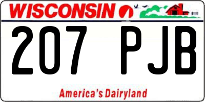 WI license plate 207PJB