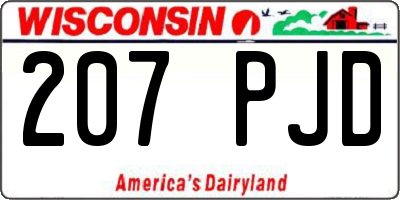 WI license plate 207PJD