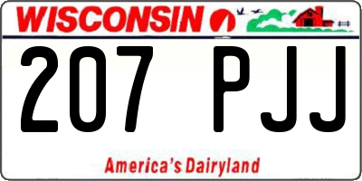 WI license plate 207PJJ