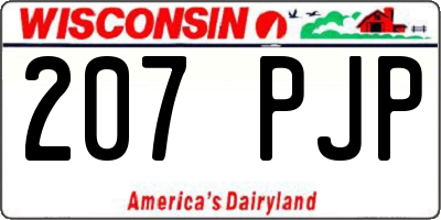 WI license plate 207PJP