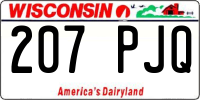 WI license plate 207PJQ