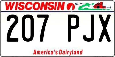 WI license plate 207PJX