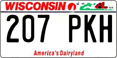WI license plate 207PKH