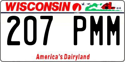 WI license plate 207PMM