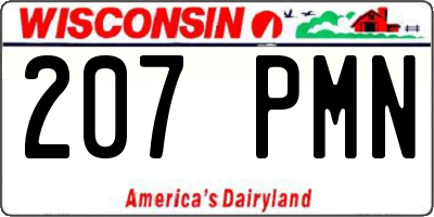WI license plate 207PMN