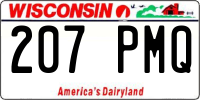 WI license plate 207PMQ