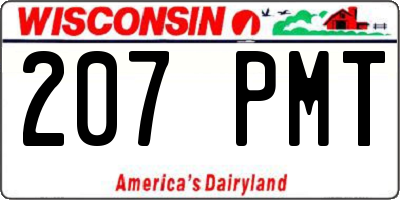 WI license plate 207PMT