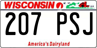 WI license plate 207PSJ