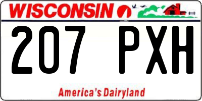 WI license plate 207PXH