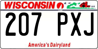 WI license plate 207PXJ