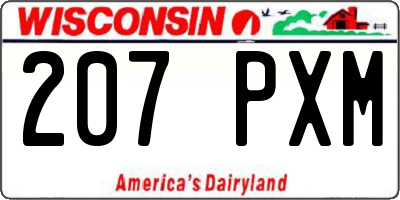 WI license plate 207PXM