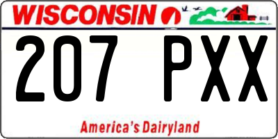 WI license plate 207PXX