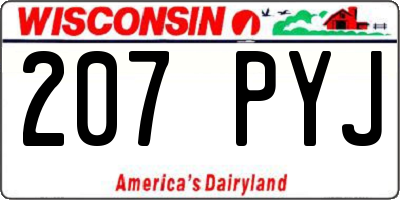 WI license plate 207PYJ