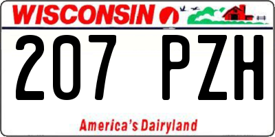 WI license plate 207PZH