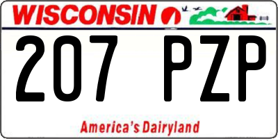 WI license plate 207PZP