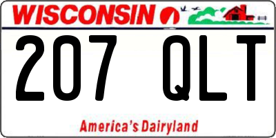 WI license plate 207QLT