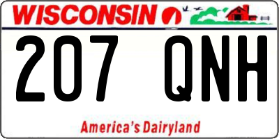 WI license plate 207QNH