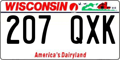 WI license plate 207QXK