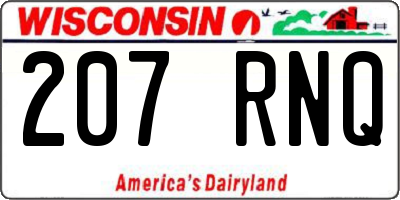 WI license plate 207RNQ