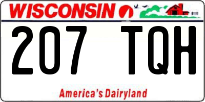 WI license plate 207TQH