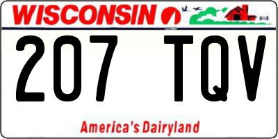 WI license plate 207TQV
