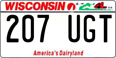 WI license plate 207UGT