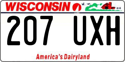 WI license plate 207UXH