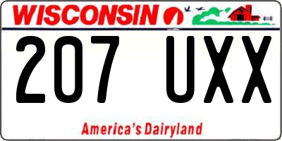 WI license plate 207UXX