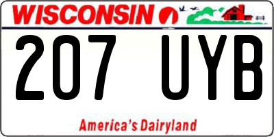 WI license plate 207UYB