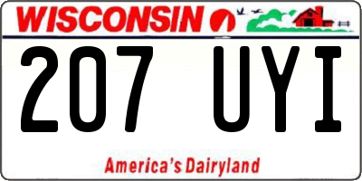 WI license plate 207UYI