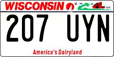 WI license plate 207UYN