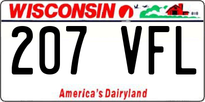 WI license plate 207VFL