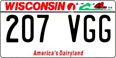 WI license plate 207VGG