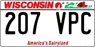 WI license plate 207VPC