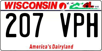 WI license plate 207VPH