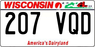 WI license plate 207VQD