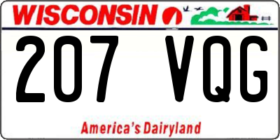 WI license plate 207VQG