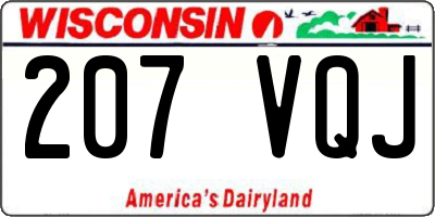 WI license plate 207VQJ