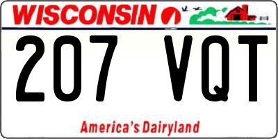 WI license plate 207VQT